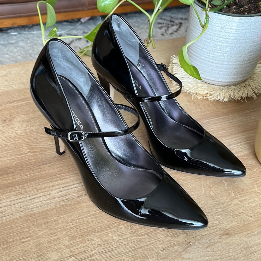 Via Spiga Patent Leather Mary Jane Heels